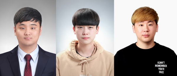 LG복지재단이 흉기 난동범을 맨손으로 제압해 시민의 생명을 구한 20대 청년 3명에게 'LG 의인상'을 수여하기로 했다고 31일에 밝혔다. 왼쪽부터 전중현 씨, 변정우 씨, 정규철 씨. 사진=연합뉴스