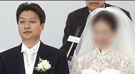사진=2003년 탤런트 신은경씨와 화촉을 올리는 리드 김정수 회장,연합뉴스 제공