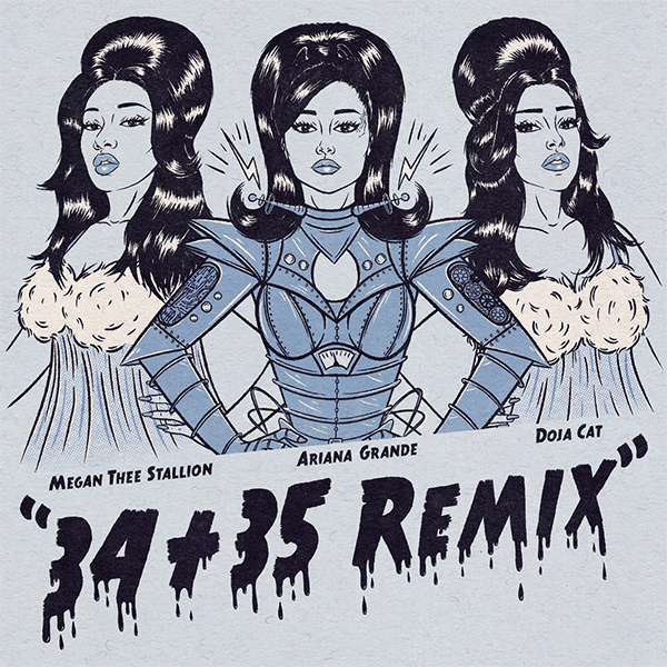 팝가수 아리아나 그란데 '34+35'(Remix) 앨범 아트워크. 사진 제공=유니버설뮤직 / Dave Meyers.