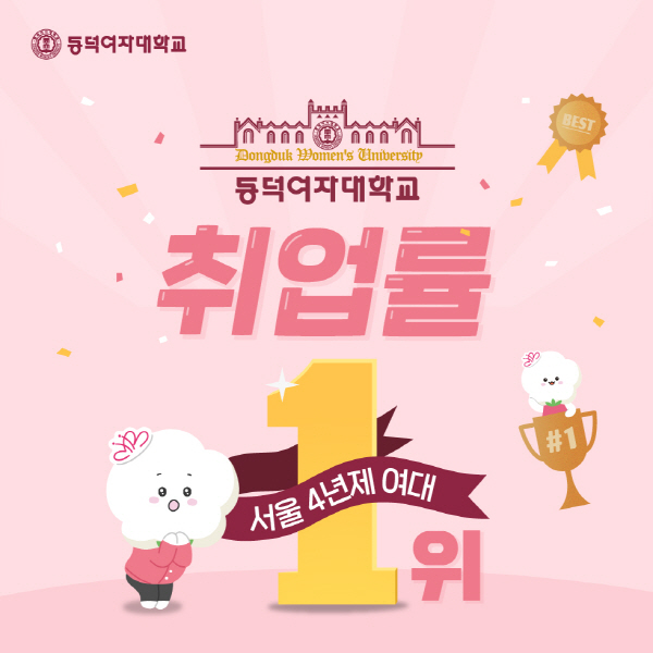 동덕여자대학교가 서울권 4년제 여자 대학 가운데 취업률 1위 자리에 올랐다. 사진=동덕여대 제공