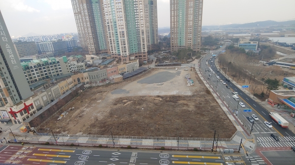 고양시가 요진개발로 부터 백석Y-CITY 학교용지에 대해 승소판결로 12,092.4㎡에 대한 소유권이전등기를 완료한 문제의 토지.