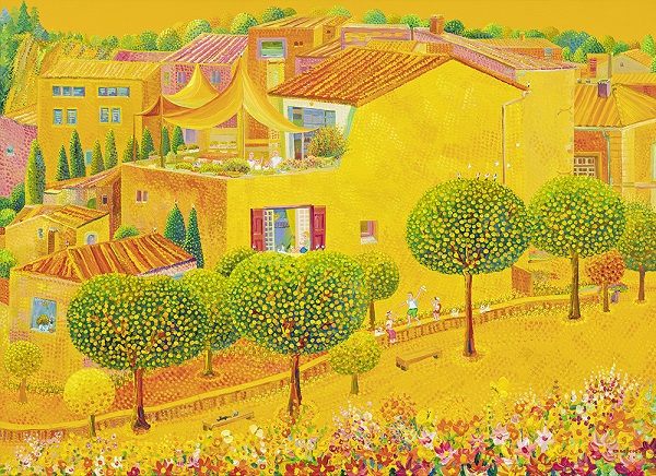 김덕기 l 루씨옹 - 길따라 꽃들은 만발하고 l 2020 l Acrylic on canvas l 53 x 73cm