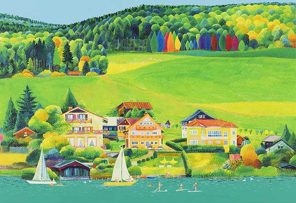 김덕기 l 볼프강 호수의 여름 l 2020 l Acrylic on canvas l 91 x 116.8cm