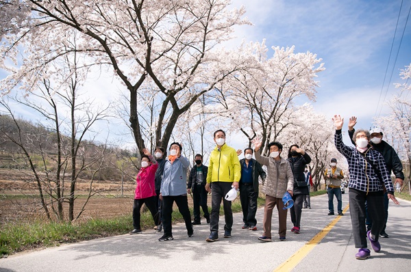 구미시 옥성면에서는 6일 오전 10시부터 옥성면 산촌리 일원에서 장세용 구미시장(노란색 옷)과 지역 기관단체장, 자연보호협의회, 주민자치위원회 등 지역주민들이 참여한 가운데 산촌 옛길탐방 및 자연정화 활동을 했다.