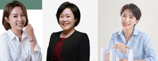 (왼쪽부터)조미내 센트프로 대표, 김정희 한우리건강의료기 대표, 조윤수 지니더바틀 대표. 사진=여성경제인협회 제공