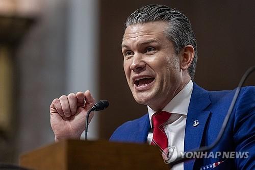 美 의회 상원 인준 통과한 헤그세스 미 국방장관 지명자. 사진=연합뉴스